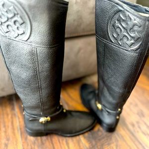 Tory Burch Black Leather Boots
